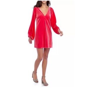 Free People Pink Bell Sleeve Sundress V-Neck Cocktail